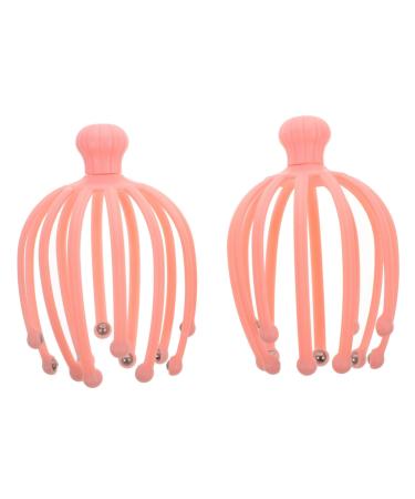 PartyKindom 2 Pcs Head Massager Multifunctional Tool Stress Reliever Massage Brush Blush Claws Massage Child Stainless Steel