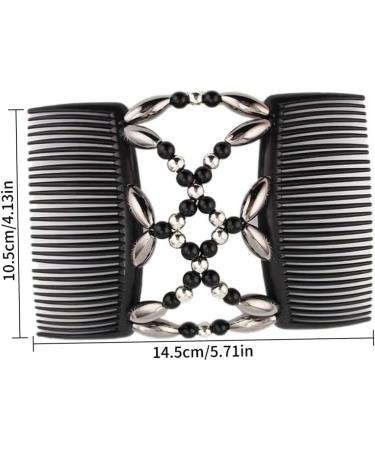 Beads Hair Combs Magic Stretchy Double Comb Hair Clips Elastic Hairpins Accessories Beads Hair Comb - Buy Online on GoSupps.com