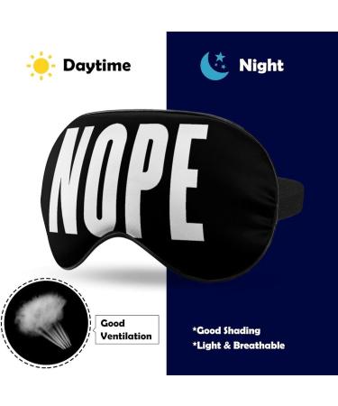 Buy Nope Logo Soft Eye Mask - Adjustable Light Blocking Sleep Mask for Men & Women | Perfect for Travel & Naps - International Shipping Available - Buy Online on GoSupps.com