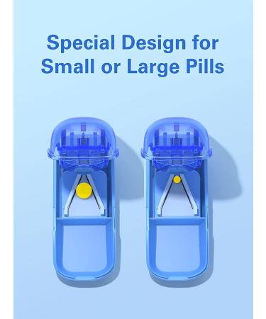 Pill Cutter with Blade Guard - VVM Pill Splitter for Small or Large Pills, Vitamins, Tablets - Medicine Cutter - Buy Online on GoSupps.com