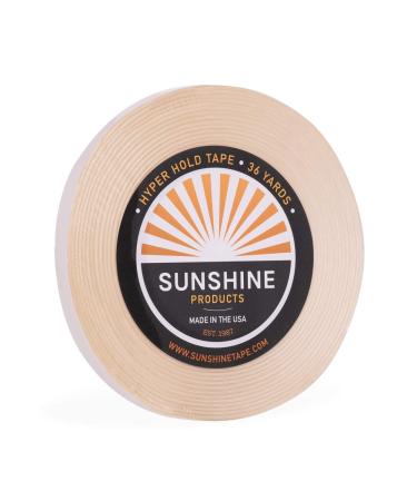 Sunshine Maximum Wear Hair System Tape Roll - Hyper Hold Wig Tape - Hypoallergenic No Shine Adhesive Tape - 2-4 Week Hold - 1/2" x 36 yds