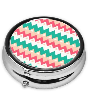 Colour Curve Ripple Round Pill Box - 3 Compartment Travel Organizer for Purse & Pocket | Portable Pill Storage - Buy Online on GoSupps.com