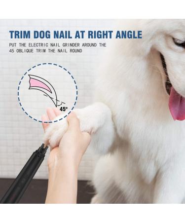 Bisnuy Professional 2-Speed Electric Dog Nail Grinder for Painless Grooming - Rechargeable Pet Nail Trimmer for Dogs & Cats - Buy Online on GoSupps.com