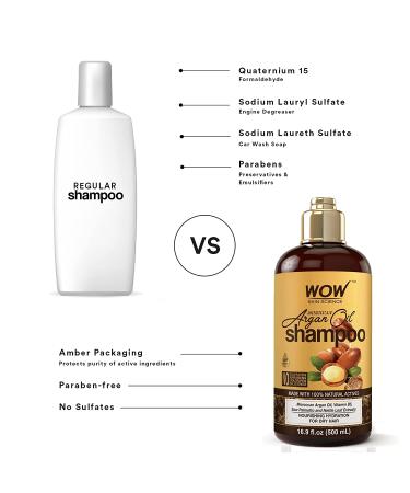 Wow Skin Science Moroccan Argan Oil Shampoo 16.9 fl oz - Nourishing Hair Care - Buy Online on GoSupps.com