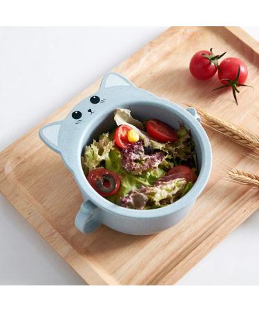 Angoily Italian Pasta Bowls Wheat Straw Bowl Cereal Bowl Rice Noodle Soup Snack Bowl Cat Design Bowls Blue Pasta Bowl - Buy Online on GoSupps.com