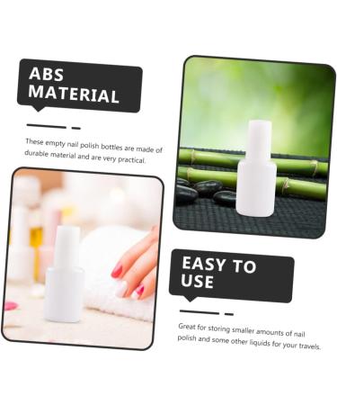 minkissy 20 x Bottled Nail Gel Holders Refillable Nail Oil Bottles 10ml Nail Polish Bottles White Nail Polish Bottle Waterproof Abs - Buy Online on GoSupps.com