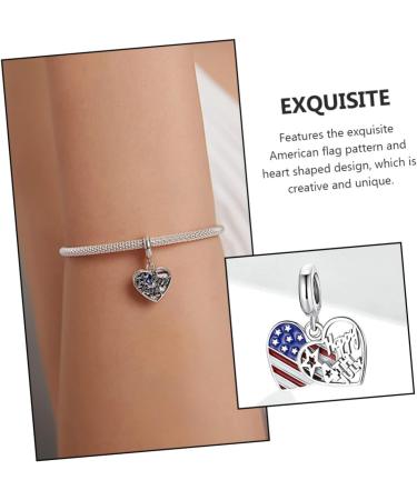 COHEALI 1pc Love Flag Pendant Flags American Flag Fashion Jewelry Bracelet Decor Wrist S925 United States - Buy Online on GoSupps.com