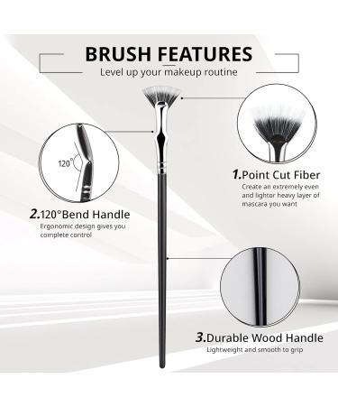 5 Pcs Mascara Fan Brush Set - Eyeliner Eyelash & Eyeshadow Brushes for Flawless Makeup | Women & Girls Accessories - Buy Online on GoSupps.com
