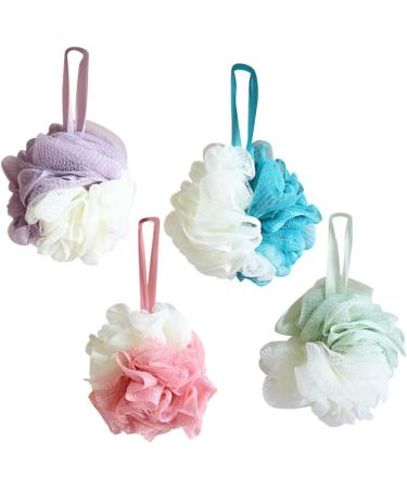 2pcs Large Mesh Pouf Bath Balls - Durable Shower Sponge for Relaxing Bathing Experience - Buy Online on GoSupps.com