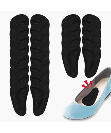 Correct-Position's Arch Support Shoe Insoles for Flat Feet Gel Arch Inserts for Plantar Fasciitis Adhesive Arch Pad for Relieve Pressure and Feet Pain Black*12