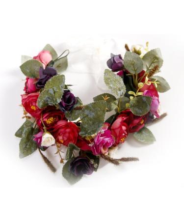 Ever Fairy Flower Crown Headband with Adjustable Ribbon for Women Girls Hair Accessories - Buy Online on GoSupps.com