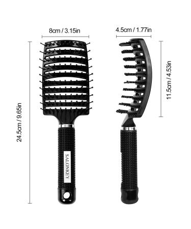 Professional Vented Hair Brush - Fast Drying & Detangling Barber Tool (Black) - Buy Online on GoSupps.com