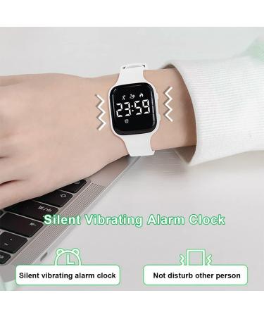HUYVMAY Kids Fitness Tracker Pedometer Watch - LED Sports Watch with Alarm Clock Timer, Calories Counter - Non Bluetooth, No App Needed - 1 Hour Charging for 21 Days Use - White - Buy Online on GoSupps.com