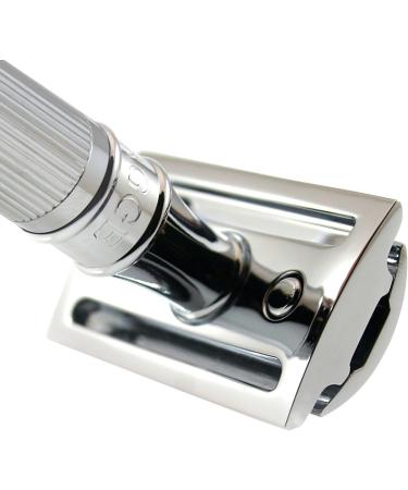 Edwin Jagger Double Edge Safety Razor - Premium Stainless Steel Shaving Tool - Buy Online on GoSupps.com