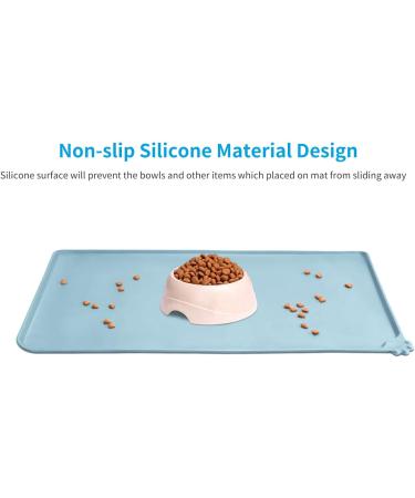 Audwud Silicone Waterproof Dog & Cat Feeding Mat - Anti-Slip Bowl Mat 61x41 cm - Durable Pet Feeding Solution - Buy Online on GoSupps.com