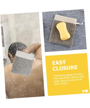 Gogogmee 2pcs Soap Bag Foaming Net Body Bar Soap Natural Soap Bag Soap Net Loofahs Bubble Maker Flax - Buy Online on GoSupps.com