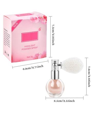 Glitter Powder Shimmer Spray for Hair & Body - Nude Pink Highlighter Makeup for Women - Buy Online on GoSupps.com