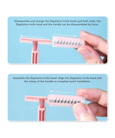 Deproxy Knife for Women - Portable Armpit Hair Razor with 2 Replacement Blades | Safe & Simple Depilatory Tool - Buy Online on GoSupps.com
