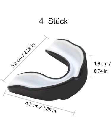 4-Pack Mouthguard for Boxing & MMA - Adult Black & White | Best Performance & Protection - Buy Online on GoSupps.com