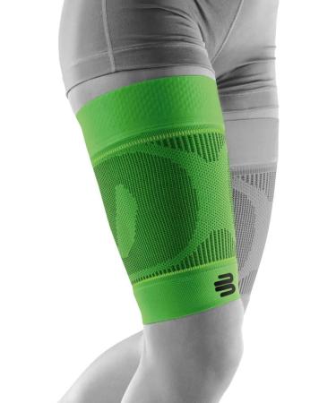 Bauerfeind Compression Skylight Bandage - Sports Compression Sleeves for Upper Leg | Unisex Thigh Support | Ideal for Ball & Endurance Sports - Green S Lang - Buy Online on GoSupps.com
