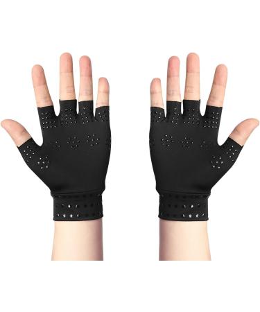 Magnetic Compression Gloves for Hand Pain Relief | Antiedema Health Care Tool - Black - Buy Online on GoSupps.com