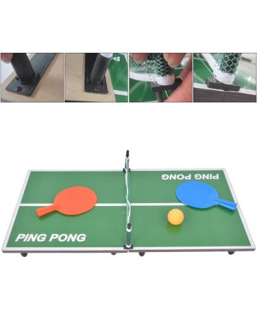 Qioni Portable Tennis Table | Folding Ping Pong Game Set for Indoor Mini Table Entertainment | Includes 2 Paddles and 2 Balls | Lightweight and Sturdy - Buy Online on GoSupps.com