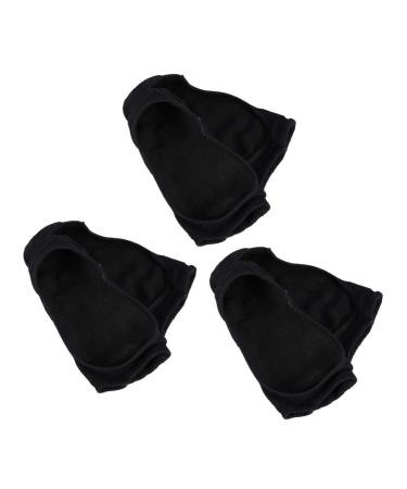 Milist 3 pairs apartment toe -free socks with a low cut boat lining slippery slippery shoe insert low socks shoes hidden socks ankle socks fingerless lotion women black