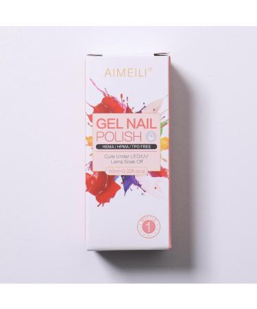 AIMEILI Christmas Red Glitter Gel Nail Polish UV/LED Soak-Off Sparkly Shiny Gel Polish French Nail Gel Nail Lamp Nail Art Manicure Salon DIY at Home Long Lasting & Easy to Apply 10ML (670) - Buy Online on GoSupps.com