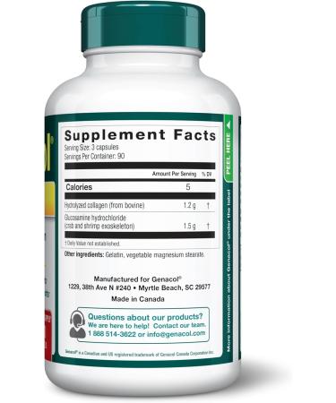 Genacol Glucosamine and Collagen Joint Supplement 270 Capsules 270 Count (Pack of 1) - Buy Online on GoSupps.com
