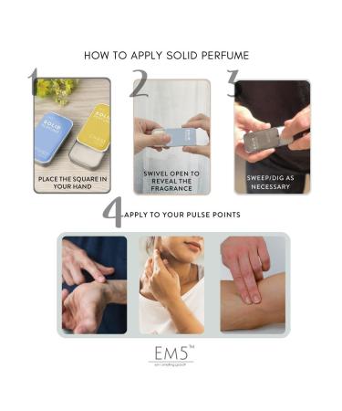 E M.5 Alp. ha Set of 4 | Alcohol Free Solid Perfumes for Men | Travel & Pocket Friendly Perfume Wax | Non-Greasy Cologne | Strong & Lasting Fragrance | Gift Pack for Him | 12 gm Each - Buy Online on GoSupps.com