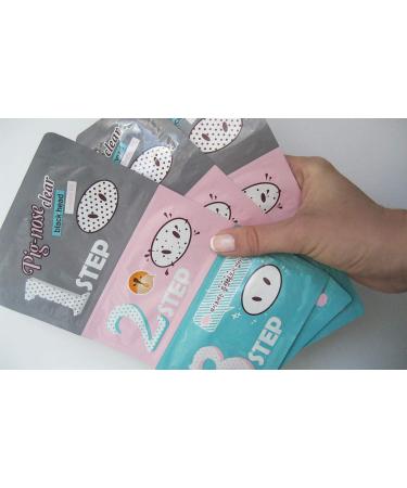 10 Set SoltreeBundle Pig Nose Clear Blackhead 3-Step Kit with Oil Blotting Paper - Korean Skincare - Buy Online on GoSupps.com