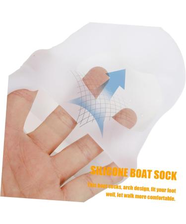 Mikinona 1 Pair Cracked Heel Socks Silicone Moisturizing Socks Cooling Heel Repair Socks Plantar Silicone Socks Heel Sleeves Arch Socks Compression White Beach Ballet Socks Men and Women - Buy Online on GoSupps.com