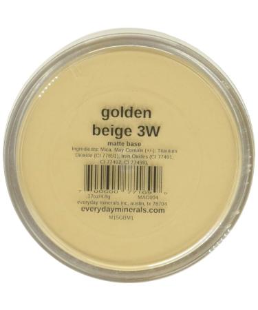 Everyday Minerals Golden Beige 3W Matte Base Foundation | Vegan & Cruelty-Free | Full Coverage for Normal Skin - Buy Online on GoSupps.com