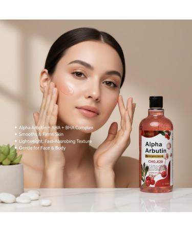 DR MEINAIER Alpha Arbutin Face & Body Serum with Hyaluronic Acid for Smooth Soft & Supple Skin Moisture Firming & Texture Care for Face Neck & Body 500ml - Buy Online on GoSupps.com
