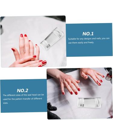 FRCOLOR 1pc clear nail stamper and scraper Nail Polish Transfer jelly stamper for nails art jelly nail stamper nail art stamper clear silicone nail stamper nail tools Die fully transparent - Buy Online on GoSupps.com