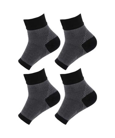2 Pairs Protective Ankle Socks Ankle Support Brace Ankle Guard Ankle Wrap Ankle Splint Plantar Sock Slipper Socks Kids Wrap Ankle Heel Care Ankle Brace Fitness Spandex 19.5x9cm
