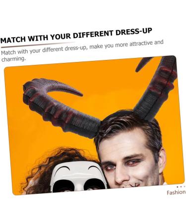 PLAFOPE Demon Horn Headband Men Headband Devil Horns Headband Cosplay Headbands Ox Headbands for Mens Headbands Prom Props Devil Animal Headdress Halloween Headband Dragon Horns Pu - Buy Online on GoSupps.com