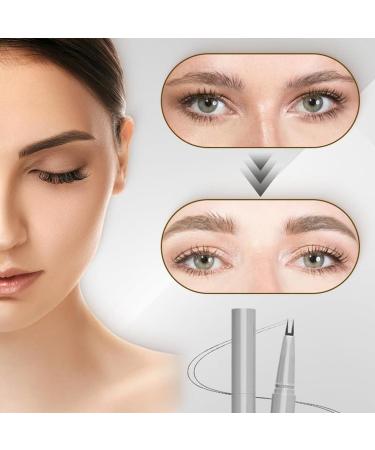 Double Tip Lower Eyelash Pencil 3D Waterproof 2 Tip Eyelash Pen Eye Liner Liquid Eyeliner Dual Pronged Bottom Eyelashes Pen Waterproof Liquid Eyeliner for Natural Eye Makeup (Gray Brown) - Buy Online on GoSupps.com