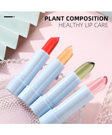 Aloe Vera Clear Jelly Lipstick Set - Color Changing Lip Gloss for Long Lasting Moisture - 4 Pack Korean Lip Stain for Women and Girls - Buy Online on GoSupps.com