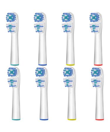Dual Clean Replacement Brush Heads Compatible with Oral B Electric Toothbrushes Fits 100 500 1000 2000 3000 5000 6000 7000 and More Models 8 Pack White-8pcs