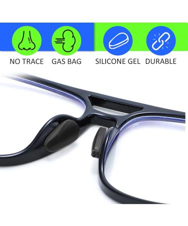 SULIVES Silicone Glasses Nose Pads Stick on Non-Slip Nose Pads Spectacle Nose Pads for Glasses Eyeglasses Sunglasses (Black) - Buy Online on GoSupps.com