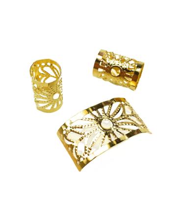 Hyamass 50pcs Aluminum Hollow Out Dreadlocks Beads - Gold Hair Jewelry for Braiding - Buy Online on GoSupps.com