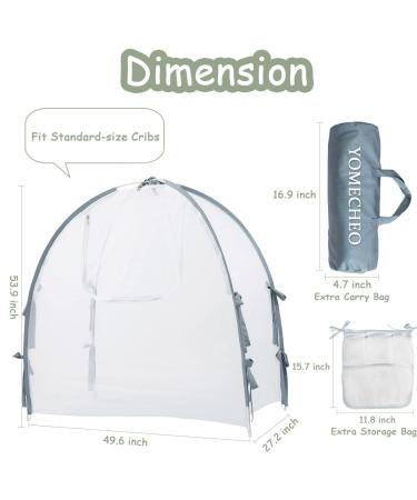YOMECHEO Baby Crib Tent  Baby Safety Net for Cribs to Keep Baby from Climbing Out  Stable Structure Design with Strong Rods  See-Through Mesh Crib Mosquito Net - Buy Online on GoSupps.com