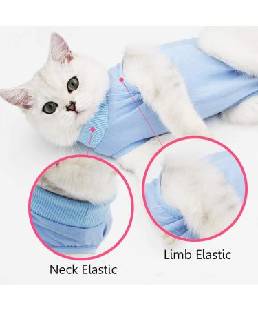Ouuonno Wound Surgery Recovery Suit for Cats - Blue S | Ideal Post-Op Pajama Suit & E-Collar Alternative for Abdominal Wounds & Skin Diseases - International Shipping - Buy Online on GoSupps.com