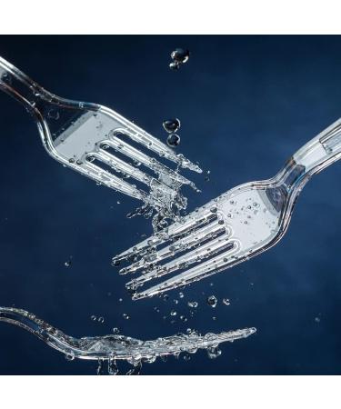 100 Pcs Clear Plastic Forks Sturdy and Durable Disposable Forks for Party Picnic Barbecue Restaurant Dinner Dessert - Buy Online on GoSupps.com