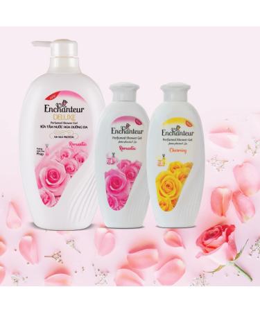 Enchanteur Romantic Perfumed Shower Gel for Women 250g with Roses & Jasmine Extracts - Buy Online on GoSupps.com