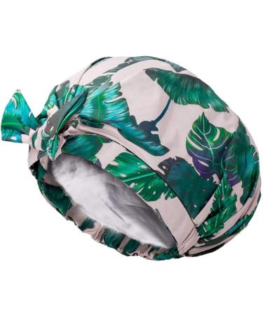 Auban Shower Cap, Shower Cap for Women, Large Reusable Satin Silky Hair Cap With Waterproof Plastic, Oversized for Long Hair Girls, Spa Home Hotel Use(Green) - Buy Online on GoSupps.com