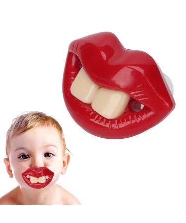 Funny Red Lip Baby Pacifier - Safe Eco-Friendly Silicone Oral Support for Toddlers - Buy Online on GoSupps.com