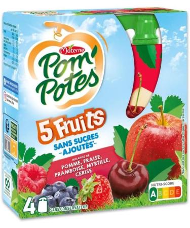 POM'POTES - Pomotes Without Added Sugar Red Fruits 360G - (Pack of 4) - Buy Online on GoSupps.com