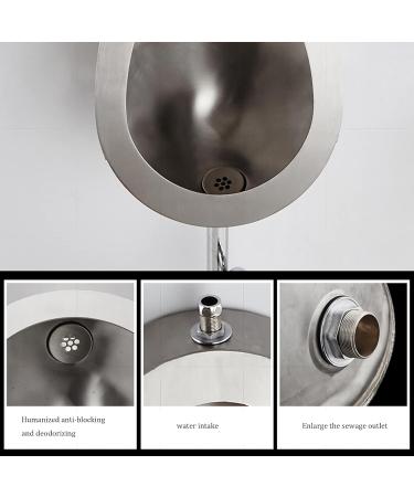304 Stainless Steel Urinal Urinal Wall-Mounted Male Urinal Public Toilet Urinal Small Vertical Toilet Suitable for Home Hotel School - Buy Online on GoSupps.com